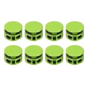 8 piezas cerraduras de cable redondo, tapón de palanca de resorte de doble orificio de metal de 4 mm, verde claro - Imagen 1 de 6