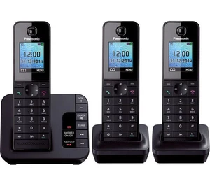 TieDex UK Panasonic KX-TG8183EB Schnurloses Telefon mit Anrufbeantworter - Dreifach - Bild 1 von 1