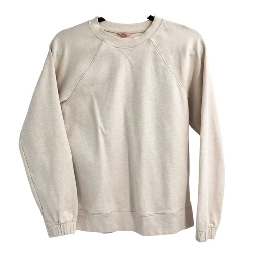 OFF WHITE Felpa girocollo Eberjey panna morbida comoda taglia XS