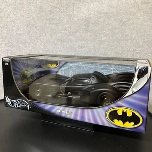 Hot Wheels Batmobile scala 1/18 mini auto Batman Kyosho mai aperta - Foto 1 di 7