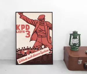 Poster KPD Schluss mit diesem System Kommunismus Weimarer Republik Plakat Antifa - Picture 1 of 3