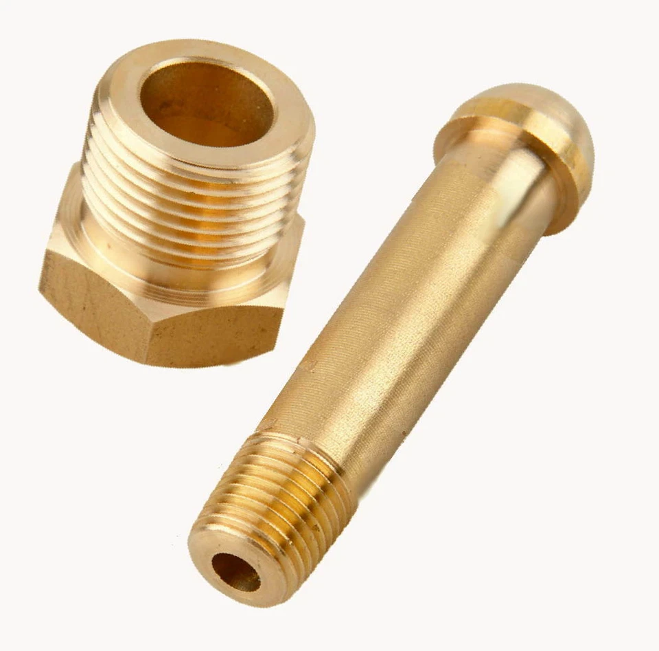 CGA-580 Nut & 1/4" NPT Nipple, Argon CO2, Nitrogen, Helium Regulator Inlet