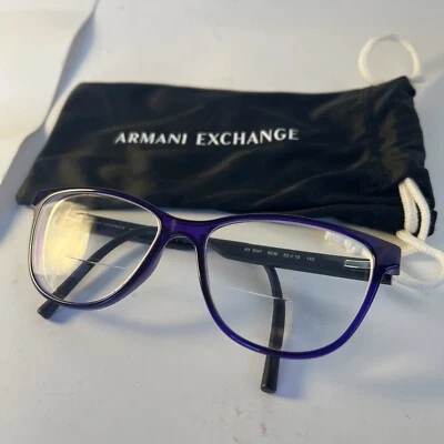 Marco de gafas Armani Exchange AX 3047 8237 53-15-140 púrpura negro Foto 1 de 4