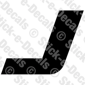 JERSEY LETTER J Vinyl Die Cut Decal Sticker - Sport Athlete Alphabet Text - A4 - Picture 1 of 2
