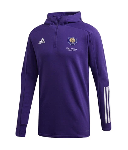 Adidas Orlando City Hooded 1/4 Zip Travel Jacket Purple Men’s Sz Xl MSRP $75.00 Cover
