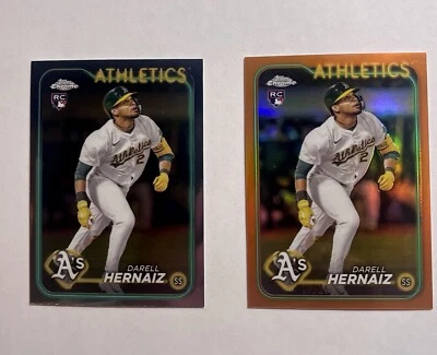DARELL HERNAIZ 2024 Topps Chrome Update Orange Mojo /25 Plus Base Rookie Card RC - Image 1 of 4
