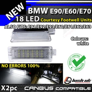 2 luces interiores de cortesía LED para puerta de pozo de pie BMW blancas E60 E61 E63 E70 E71 E92 - Imagen 1 de 4