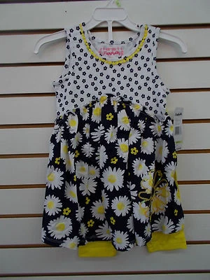 Girls $39 Flapdoodles 2pc Floral Print Dress w/ Leggings Set Sizes 4 - 6X — 第 1/4 张图片