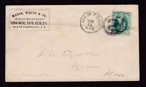 ADVERTISING - MARSH, WHITE & CO. 1880'S, CORN MEAL, OATS & FEED - Picture 1 of 1