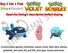 Pokemon Violet Scarlet Whiscash Luvdisc Palafin Shiny Max IV EV Tera Type