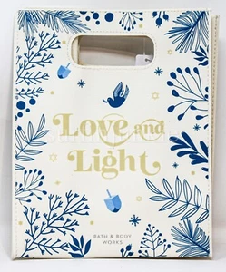 Bolsa de regalo Bath & Body Works amor y luz vacaciones azul feliz Hannukah - Imagen 1 de 2