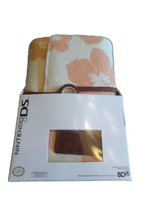 Nintendo DS LITE Flower Canvas Organizer Range-Tout Carrying Case Cream & Pink - Image 1 of 4
