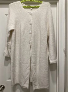 Winter White Coldwater Creek 4 Button Long Cardigan Sweater SZ 2X - Picture 1 of 12