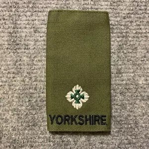 British Army Superávit Yorkshire Segunda Teniente Verde Oliva Rango Diapositiva - Imagen 1 de 1