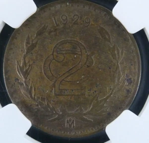 1929 Mexico 2 Centavos NGC FINE DETAILS KM 419 ONLY 250K minted (A100) - Picture 1 of 4