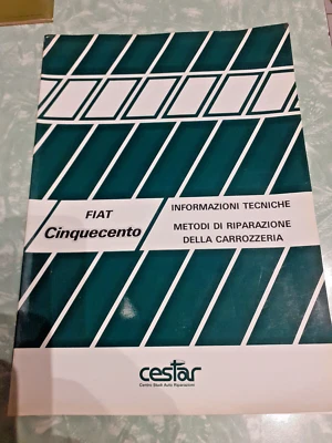 Prospekt brochure depliant FIAT CINQUECENTO METODI RIPARAZIONE CARROZZERIA 1992 - Immagine 1 di 4