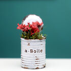 1:12 Dollhouse Miniature Old Metal Pot Plants Mini Tree Potted For Green Plant