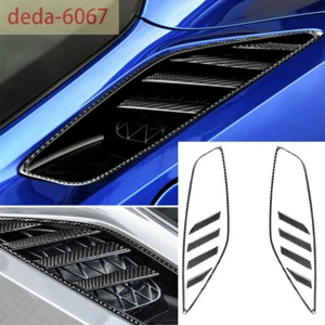 Carbon Fiber Rear Fender Air Vent Outlet Cover For Chevrolet Corvette C7 2014-19 - Picture 1 of 10