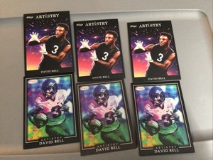 (6) DAVID BELL 2022 Sage Artistry Football #44 & #112 Cleveland Browns