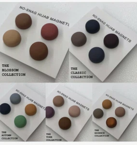 SNAG FREE HIJAB MAGNET PINS MATTE Metallic (SET OF 4) Brooch Strong - Picture 1 of 18