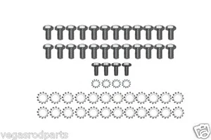 Oil Pan Bolts Hex Head chrome Plated hexl head Chevy Big Block Kit gm bolt - Picture 1 of 1