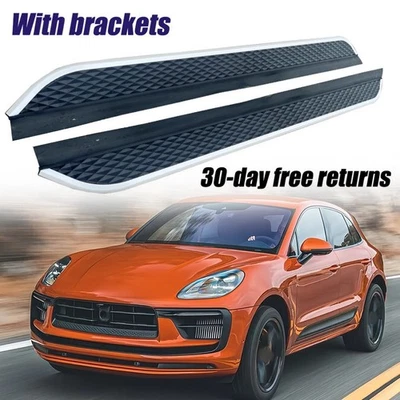 2 PIEZAS estriberas barras Nerf peldaños laterales aptos para Porsche Macan 2014-2024 Foto 1 de 4