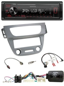 Kenwood Lenkrad DAB USB MP3 1DIN Autoradio für Renault Megane 3 2012-2014 grau - Bild 1 von 10