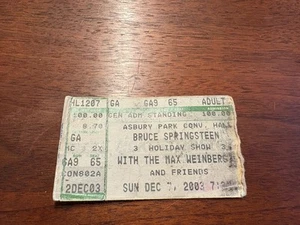 BRUCE SPRINGSTEEN Asbury Park Holiday 12/7/2003 CONCERT TICKET STUB - Picture 1 of 2