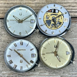 Bulova Accutron Wrist Watch Movements - Series 2181, 218D, 2191 - Gold Tone Dial - Picture 1 of 2