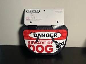 Battle Sports Back Plate Curved Beware Of Dog Size Adult Football Pads - Picture 1 of 5