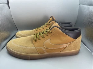 Nike SB Portmore II Solarsoft Suede Mens 12 Wheat Brown Skate Shoes AJ6978-779 - Picture 1 of 10