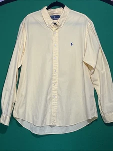 Ralph Lauren Hemd Herren Erwachsene XXL Gelb Langarm Button Down Custom Fit - Bild 1 von 10