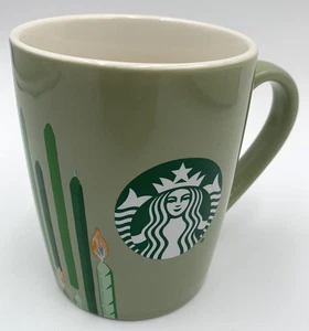 Starbucks Candles Coffee Mug Green & Blue Cup 10 oz 2021 - Picture 1 of 5