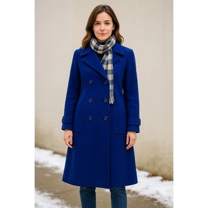 Vintage 70er Jacob-Crowley Wollmantel blau lang Peacoat Made in Canada - Bild 1 von 16