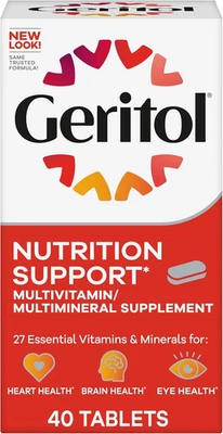 Geritol, suplemento multivitamínico, contém vitaminas do complexo B, 40 unidades (pacote com 1) - Imagem 1 de 4