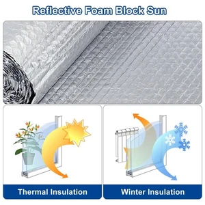 Double Reflective Bubble Insulation Sheets, 24 in x 10 Ft Thermal Heat Roll @ - Imagen 1 de 6