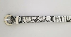 Kenneth Cole Reaction Belt Adult Sz 36 Leather Snake Design Gold Buckle Women - Picture 1 of 3