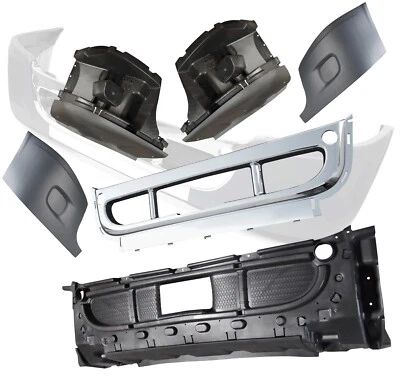 Kits de parachoques QSC 6 PIEZAS con cromo sin orificio de luz antiniebla para Freightliner Cascadia 08-17 Foto 1 de 4