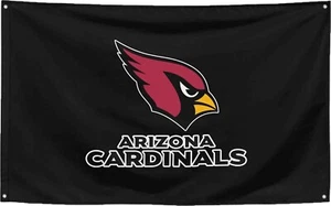 Arizona Cardinals Football fans 3x5 ft Black Flag - Ideal NFL Gift Banner - Picture 1 of 1