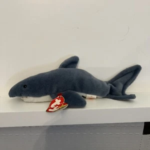 Ty Beanie Baby Crunch the Shark RARE - PVC Style 4130 RETIRED - Picture 1 of 4