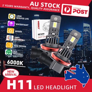 2x H11 LED Headlight Kit 120W 30000LM Globes Car Bulbs High Low Beam 6000K White - Picture 1 of 16