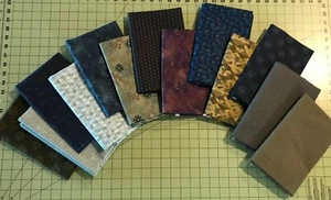 Henry Glass Scrap Happy 13 One Yard Cuts Bundle - Blues and Greens - Picture 1 of 4