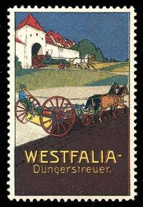 Germany Poster Stamp - Advertising - Westfalia Manure Spreader - Picture 1 of 1