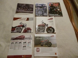 INDIAN MOTORCYCLES BROCHURE JOB LOT X 7 2014 2015 EXCELLENT - Picture 1 of 12
