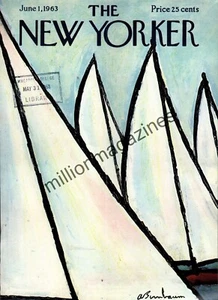 1963 New Yorker June 1 - Sailboat Regatta - Birnbaum - Rare - Picture 1 of 1