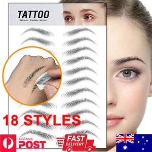 6D Hair-like Stick-On Authentic Long Lasting Waterproof Eyebrow Tattoo Sticker - Picture 1 of 42