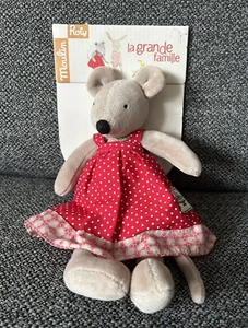 Brand New Moulin Roty La Grande Famille 9” Soft Toy Nini the Mouse Plush - Picture 1 of 3