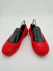 Crocs Gianna Women's Slip On Comfort Casual Shoes Size 8 Red Ballet Flats 14573 - Picture 1 of 8