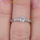 3CT Round Cut Diamond Lab Created Women's Engagement Ring 14K White Gold Plated