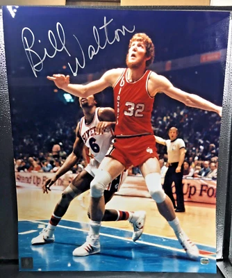 FOTO 16x20 firmada por Bill Walton Portland Trailblazers - Certificado SGC Foto 1 de 2
